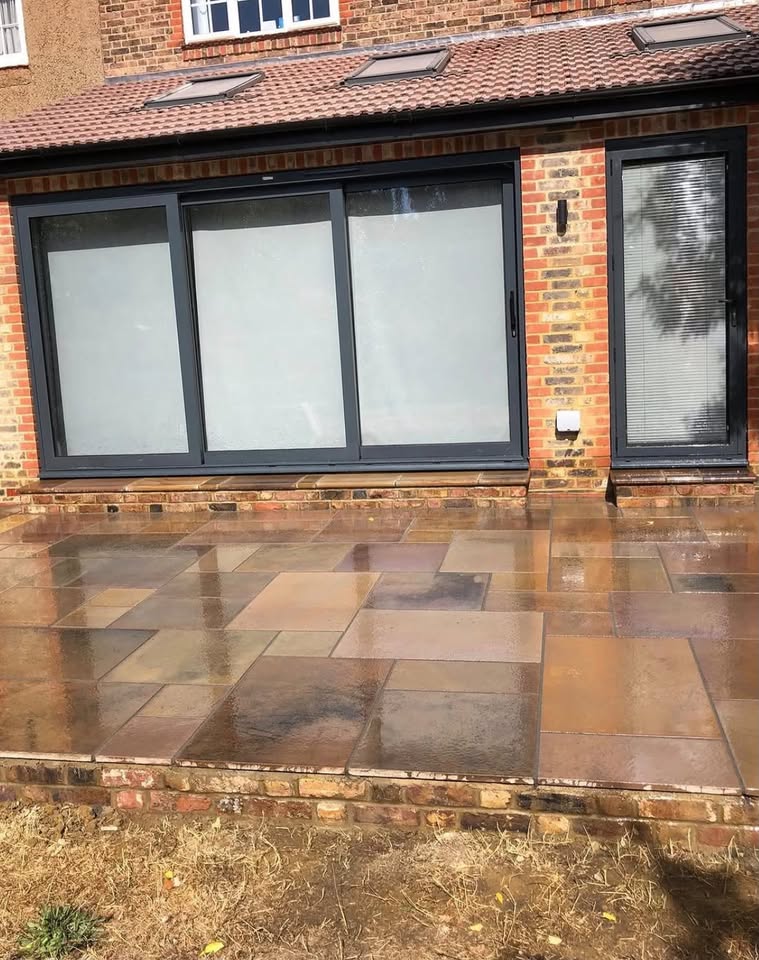 Natural stone terrace completed by SGC