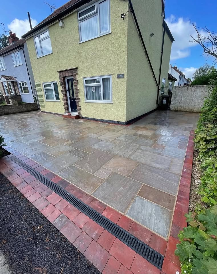 Natural stone driveway completed by SGC