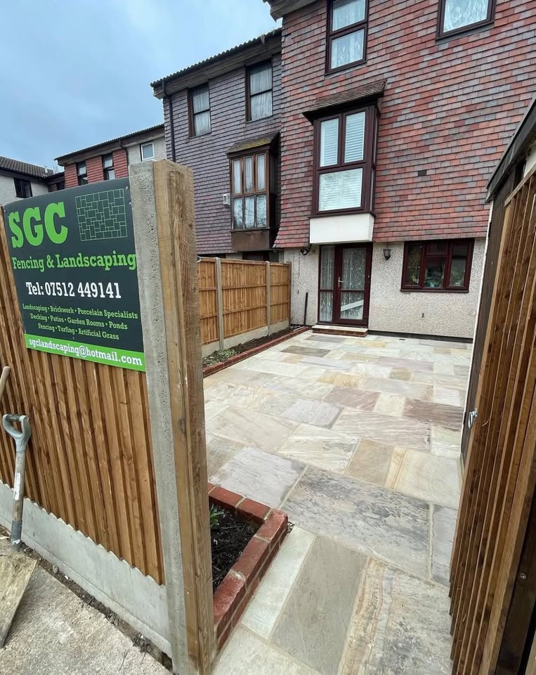 Timber fencing & paving completed by SGC